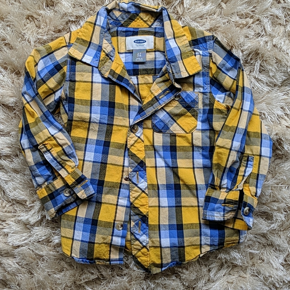 Checkered ButtonDown boys shirt 2T Good condition - Picture 1 of 5